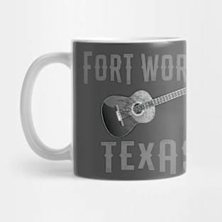 Fort Worth Texas Vintage Guitar Mug